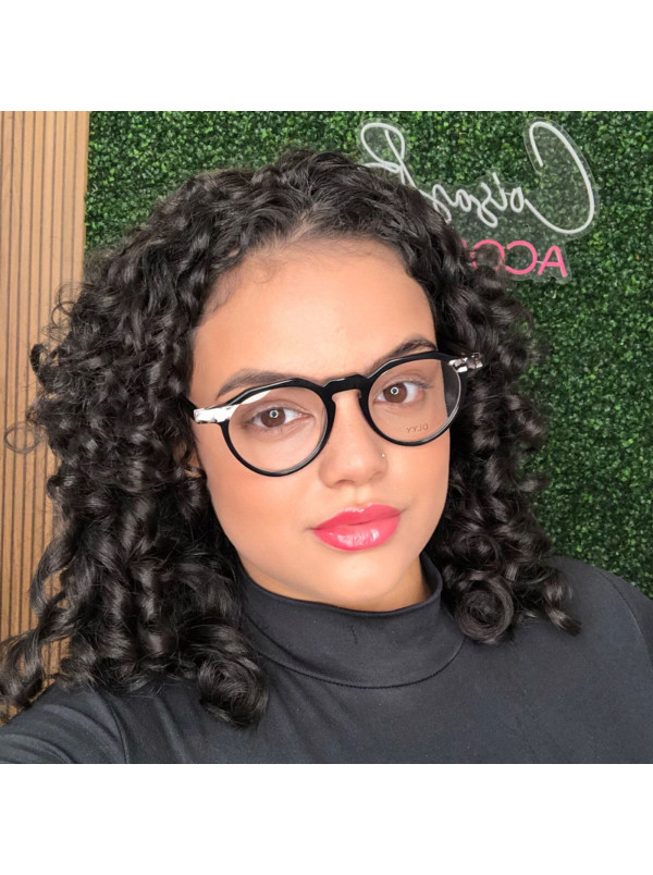 Armação de Óculos Redondo DL8004 Preto